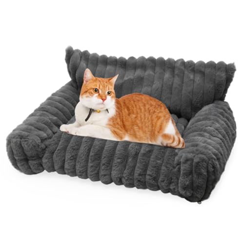 Gohytal Hundesofabett, Katzensofa, Katzenbetten für Hauskatzen Weich und Flauschig, Katzensofabett Kleines Hundebett für Hunde und Katzen,...