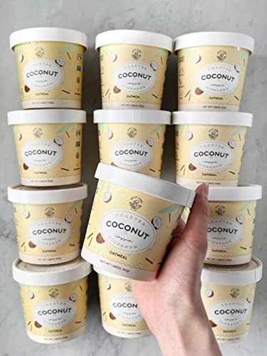 Mylk Labs - Cinnamon Coconut Instant Oatmeal Cups - Gluten Free, High Fiber, High Protein, Non Gmo, Low Sugar, Quick Breakfast Oats - 12 Pack #TOP5