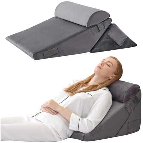 Bedluxe 3-Piece Orthopedic Wedge Pillow Set Cover