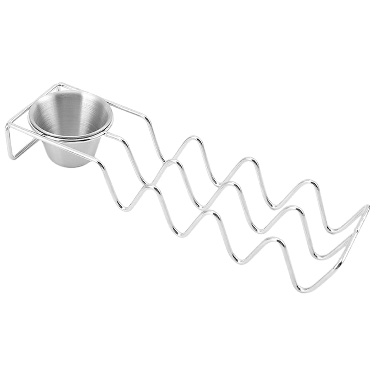 UTHCLO Chicken Rolls Stand Taco Holder Metal Taco Racks Desktop Easy to Clean Stainless Steel