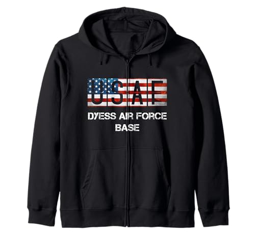 Dyess Air Force Base Distressed Zip Hoodie