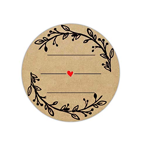 Autocollants kraft ronds 3 lignes pour personnaliser vos cadeaux et paquets