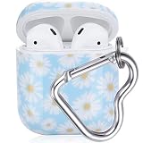 Airpods Case Cover Cute, OTOPO Flower Airpod Cases Protective Hard Cover Portable & Shockproof Women