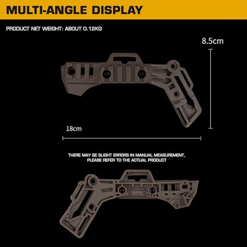 1Pair Tactical Helmet Rail Mount Accessory Replacement Side Rails Kit Multi-Functional Expandable Nylon Rail Track for Wendy Helmet with Screws(Gray)