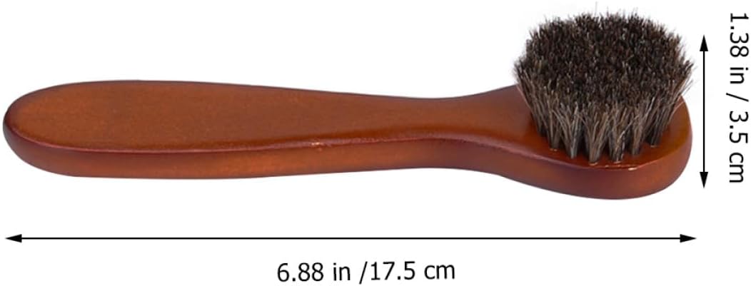 Wood Handle Round Bristle Cleaning Brush for Shoes and Beds