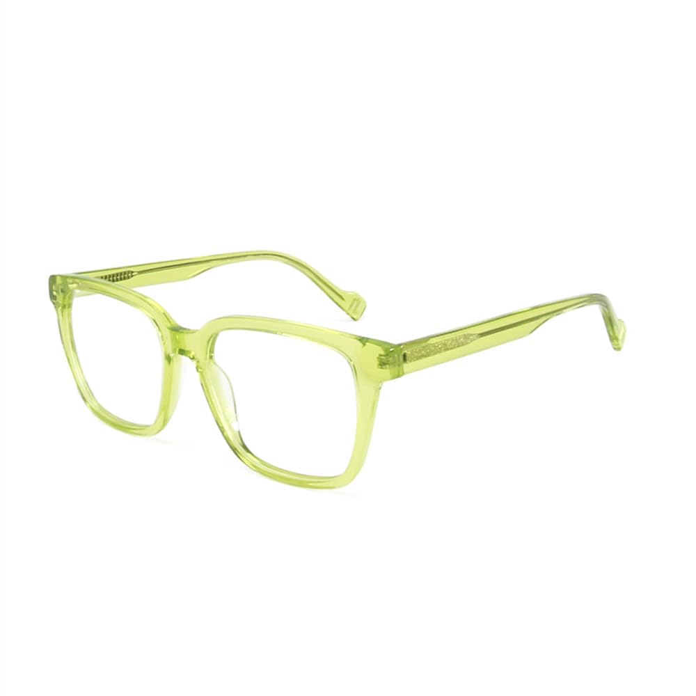 Occhiali da vista quadrati colorati da uomo con montatura in acetato da donna