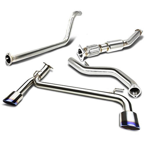 DNA MOTORING CBE-DNSRT4-D-BT Stainless Steel Cat Back