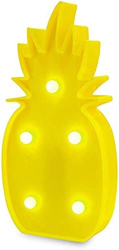 ZEKUI Yellow Pineapple LED Light Hawaii Tropical Fruit Night Lamp Table Lamp Light for Party Supplies kid's Room (Pineapple)