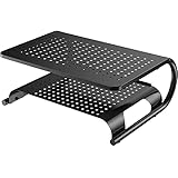 Suptek モニター台 机上台 モニタースタンド 滑り止めマット付き pcスタンド 人間工学姿勢改善猫背対策 メッシュ構造過熱防ぎ 耐荷重20㎏ 丈夫 (MST002)…
