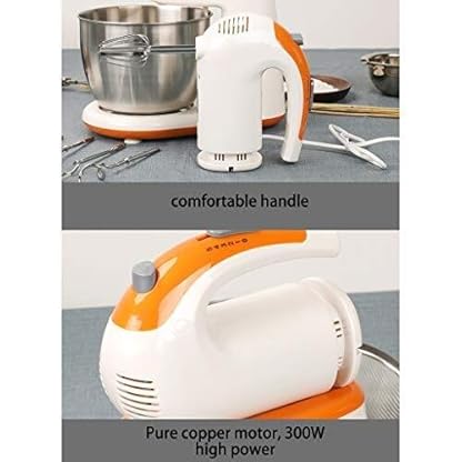SOAR Küchenmaschine Rührgerät Elektrohandmixer 5-Gang-Mixer mit Ständer aus Edelstahl Schüssel Knetmaschine mit Ei… – Bild 3