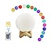 Produktbild 13CM LED Mond Lampe 16 RGB Farbe 3D Druck Mondlicht mit Fernbedienung & Touch Control Tragbare Dekorative Wiederaufladbare Nachtlicht für Kinder Liebhaber Geburtstag Weihnachtsgeschenke
