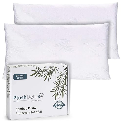 Waterproof Bamboo Pillow Protector Set, Standard, 2-Pack