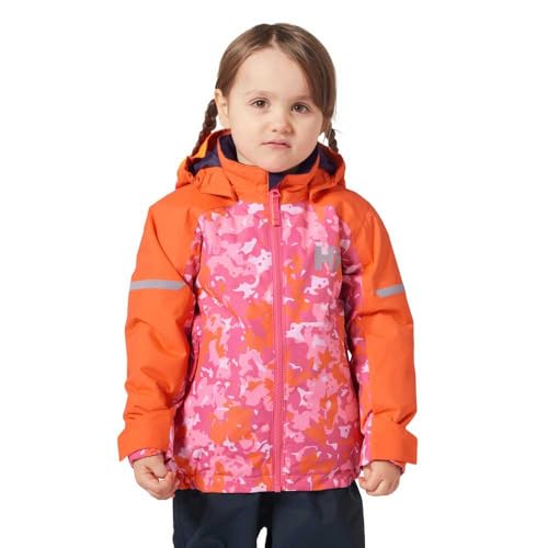 Helly-Hansen K Legend 2.0 Insulated Jacket - Kids Unisex Waterproof Winter Coat, Warm & Breathable, Outdoor Snow Gear, 181 Dragon Fruit Splash Camo Aop - 5