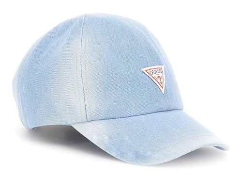 Casquette de baseball en denim de qualité supérieure signée GUESS