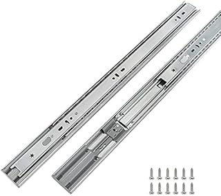 6 Pairs LONTAN 22 Inch Soft Close Drawer Slides Dresser Drawer Slides - Heavy Duty Drawer Slides Metal Ball Bearing and Full Extension Cabinet Drawer Slides Kitchen 100 LB Capacity