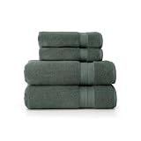 capyhome Luxury Bath Towel Set, 4 Piece, 600 GSM, Oeko-TEX, Pine Green
