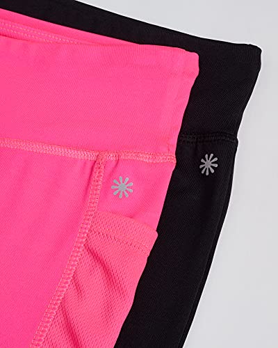 Delias Girls' Active Shorts - 4 Pack Basic Bike Shorts (Little Girl/Big Girl), Size 14/16, Purple/Space-Dye/Fuchsia #TOP2