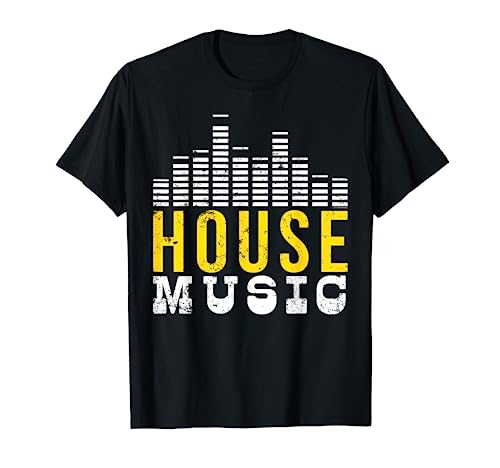 Maglietta House Music Equalizer Maglietta I Love House Music Maglietta