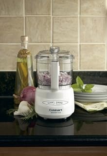 Cuisinart Mini-Prep Plus Food Processor, 24-Ounce Mini Food Processor to Chop Herbs, Vegetables, and Hard Cheese, 24-Ounce Work Bowl, Reversible Stainless Steel Blade, DLC-2A, White