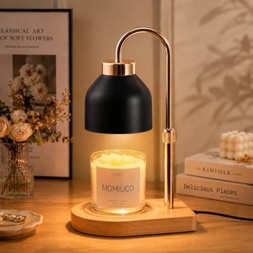 Candle Warmer Lamp with Timer and Dimmer, Height Adjustable Wax M...