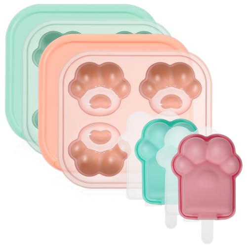 Molde para cubos de hielo forma pata de gato 4 piezas miniatura 1