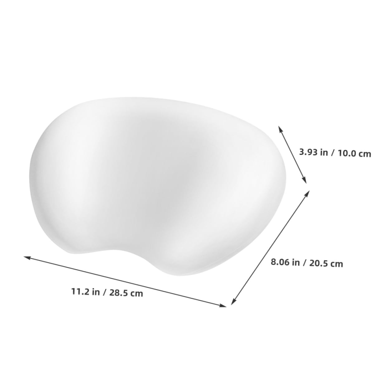Almohada para Reposacabezas de Bañera 3D Blanca de PU Antideslizante para Baño SPA en Casa, Cojín Ergonómico para Cuello y Cabeza, Soporte Relajante para Adultos