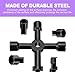 ZeriLion 2 Pack 4-Way Sillcock Key Set Versatile Water Spigot Wrench Tool Durable Steel for Outdoor Faucet Valve Hose Bib Utility Shut Off Control
