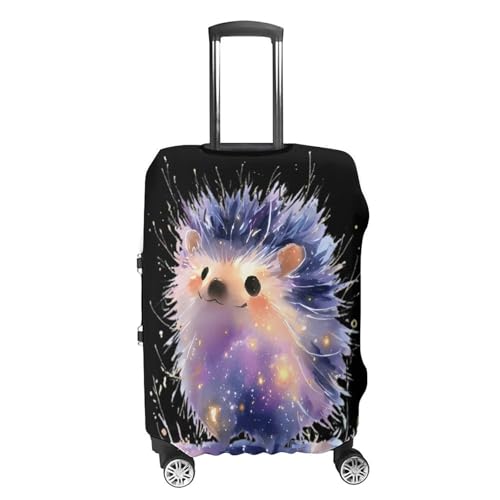 Watercolor Glowing Hedgehog Luggage Covers Washable Travel Suitcase Cover Elastic Baggage Protector4