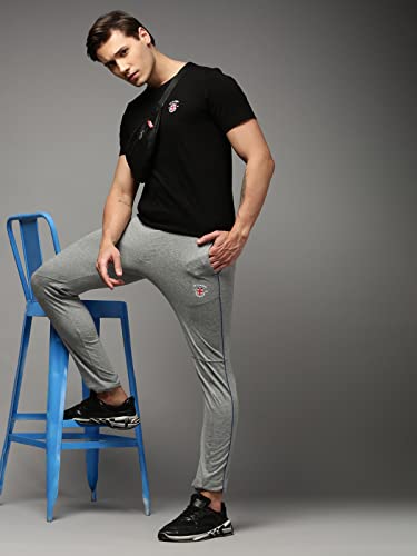 Image of ONN UK Classic Men's Premium Combed Cotton Track Pant | Smooth Feel, Extra Sweat Absorbent Loungewear | Regular Fit Solid Track Pant with Dual Side Pockets with one Side Zipper