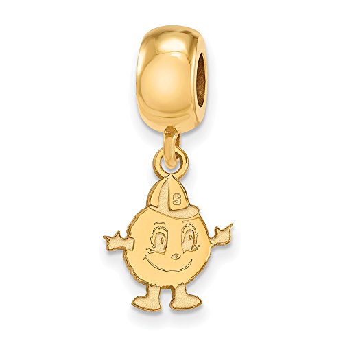 Syracuse Bead Charm Small (1/2 Inch) Dangle (Gold Plated)