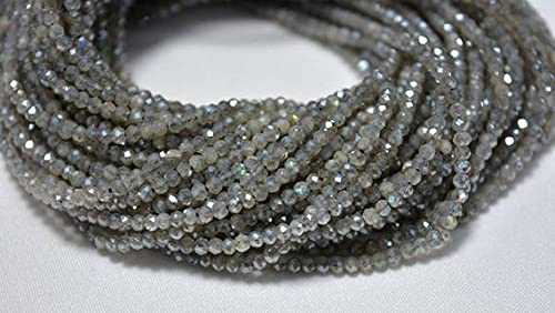 Labradorite perles rondelles facettées 2.40mm pierres naturelles pour fils de bijoux diy