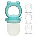 Gosear Ciuccio Alimentatore per Bambini Silicone Alimenti Freschi Frutta Verdura Alimentatore Ciuccio Massaggiagengive Succhietto con 6 Capezzoli di Ricambio per Neonati Blu M