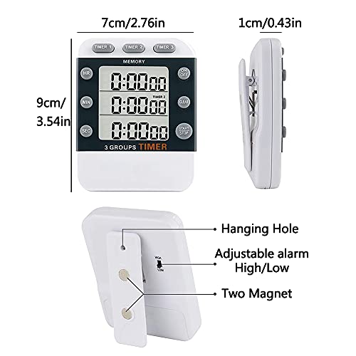 Digital Dual Kitchen Timer, Multiple Channels Countdown Timer - Image 2