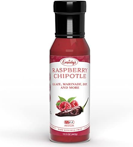 Cornaby’s Raspberry Chipotle Spicy Sauce (14.9 oz.) Pack of 1 | Perfect Combination of Sweet and Spicy | Smoky Grilling Sauce for Chicken, Steak, Burger, or Fish | All-Natural, Vegan & Gluten-free