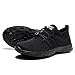 ALEADER Men's Breathable Water Shoes, Xdrain Adventure Slip-on Aqua Swim Shoes All Black 10.5 D(M) US