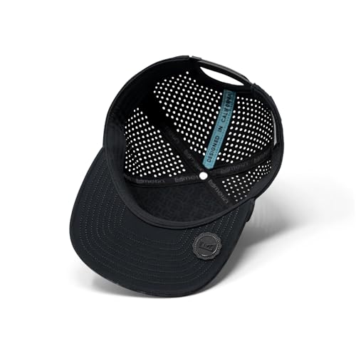 Image of melin Trenches Icon Hydro, Performance Snapback Hat, Water-Resistant Flat Bill Caps for Men & Women, Golf, Running or Workout