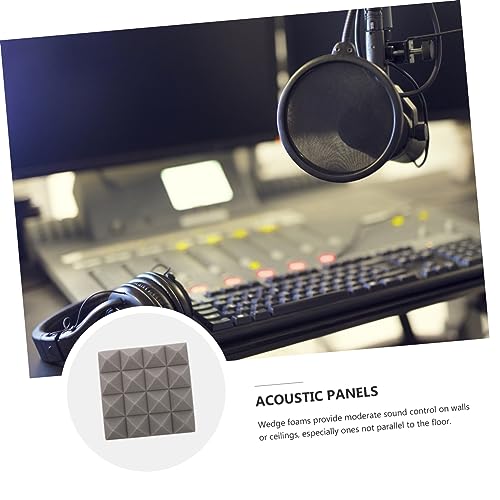 Alasum 22pcs Paneles Acústicos Pirámide para Absorción de Sonido para Estudio en Casa Pared Gris Alta Densidad para Salas de Música y Estudios de Grabación miniatura 3