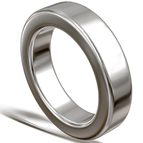 Stainless Steel Penis Rings for Men Weight Metal Cock Ring for Harder Longer Stronger Erections - Erection Enhancing Sex Toy 5.68 oz (XL: 1.85 Inch)