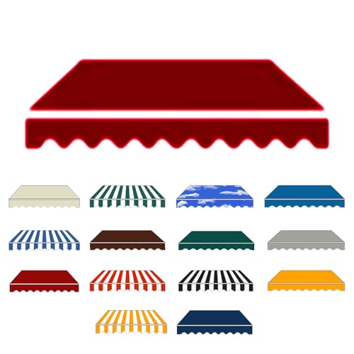 Toldo articulado resistente al agua, protección solar, toldo para balcón: con marco grueso, toldo extensible manual, práctico e inoxidable, protección UV (vino tinto, 2 x 1,5 m)