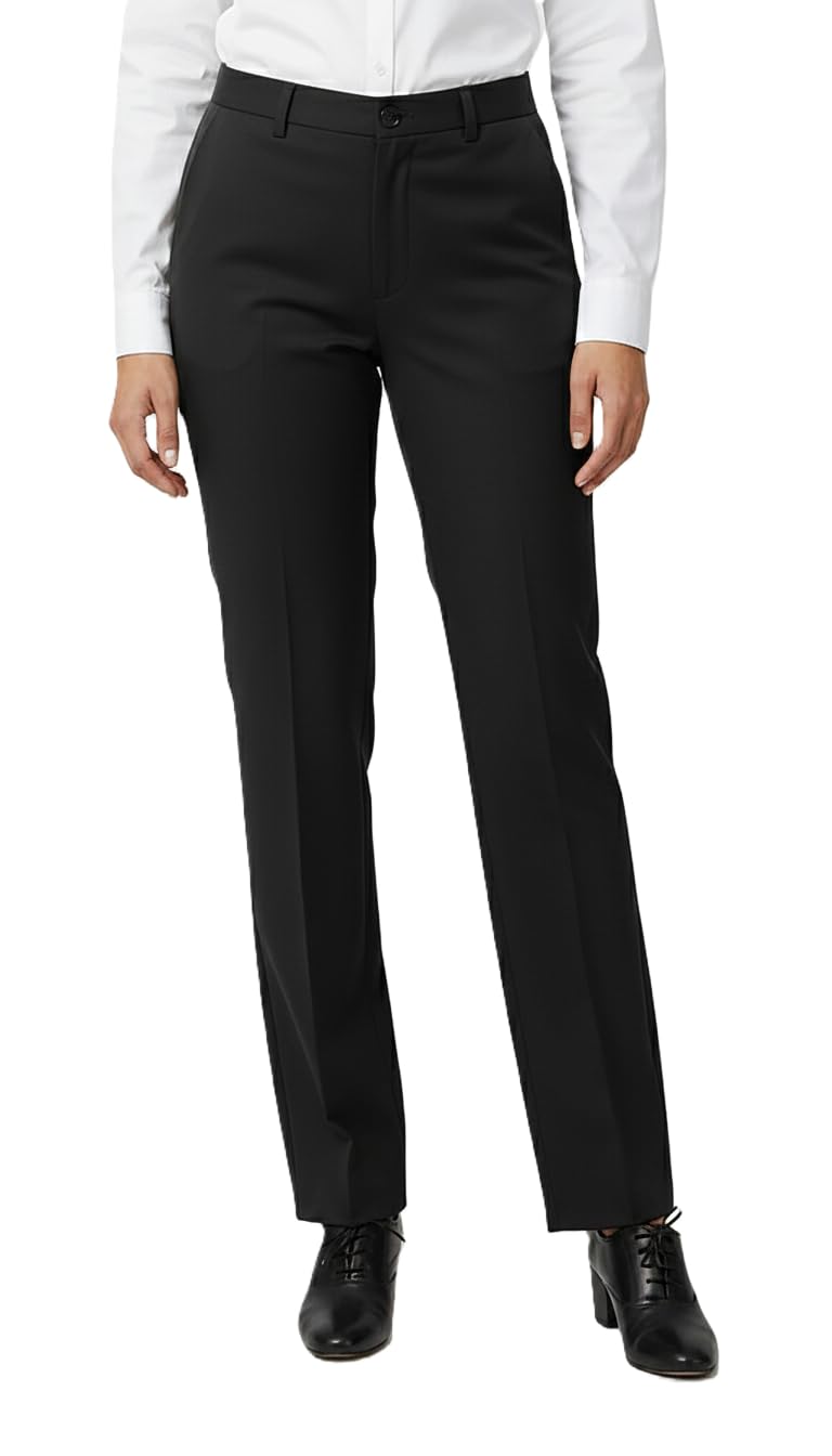 trusha dresses Women's High Waist Formal Trousers | Straight Fit Office Wear Pants-picture-52