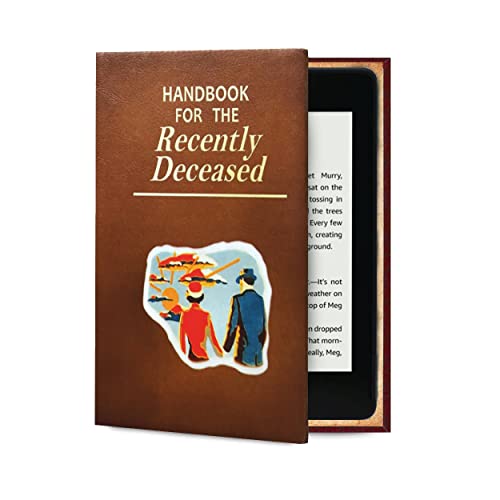 KleverCase Universal Book Cover for eReader Devices with 6 to 6.8 Inch Screen. Works with Kobo, Nook, Kindle, Kindle Paperwhite, Sony, storytel and More. (Recently Deceased Handbook)