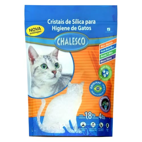 Qual a Melhor Areia para Gatos que não deixa cheiro de 2025? Melhores Ranking 4 Chalesco Areia Higiênica Cristais de Sílica para Gatos 1,8 kg