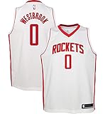 Outerstuff Russell Westbrook Houston Rockets #0 White Youth 8-20 Association Edition Swingman Jersey...
