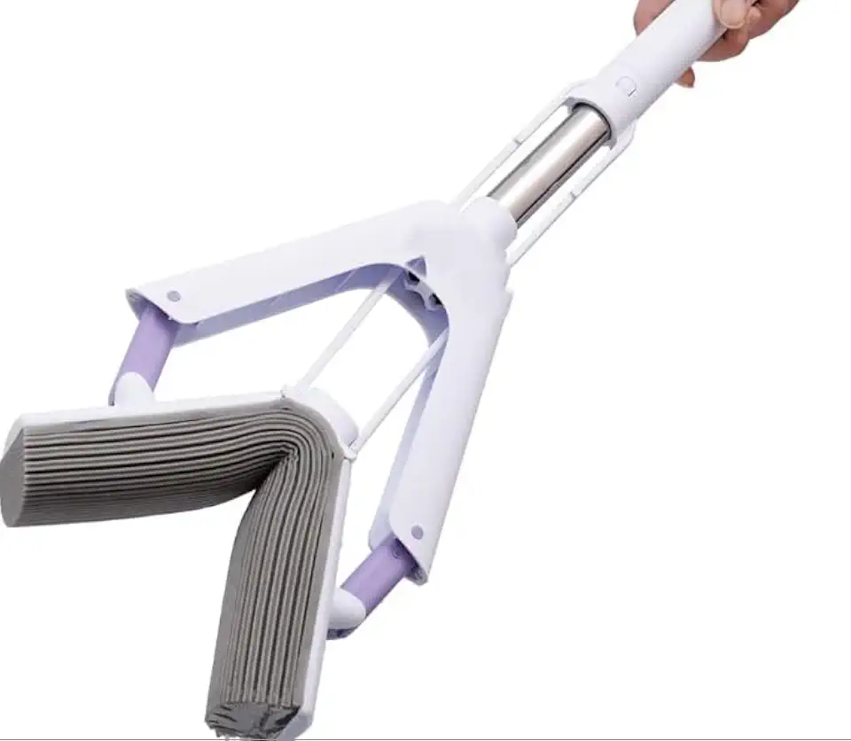 Mop Esponja Multiuso, Dobrável com Refil em Microfibra, Rodo Limpeza Profissional com Cabeça Flexível, Ideal para Piso Frio, Porcelanato, Madeira e Laminado.