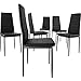 TecTake Conjunto de Mesa y 6 sillas de Comedor (Negro | No....