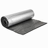Pamatio 10 mm dick Dämmung Isolierung Dämmmatte Schallschutz Folie Auto Selbstklebend Kautschuk Isoliermatte Schallschutzmatte Schaumstoffrolle Mattenrolle (25cm x 200cm)