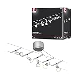 Paulmann 94145 Seilsystem Sice Salt Set erweiterbar max.5x10W Chrom matt Seilleuchte Hängeleuchte Drahtseilsystem ohne Leuchtmittel