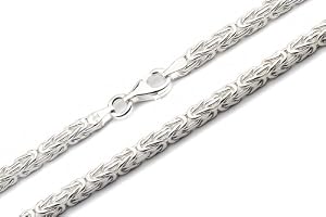 Aurum Jewelry 925 Silberkette: Königskette Silber mit der Breite 3,5mm und auswählbare Länge 50cm, 55cm und 60cm Aurum Jewelry 925 Silberkette: Königskette Silber mit der Breite 3,5mm und auswählbare Länge 50cm, 55cm und 60cm
