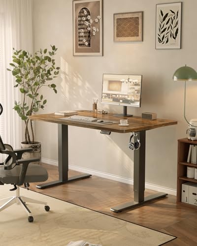 JUMMICO Höhenverstellbarer Schreibtisch 120 x 60 cm, USB-A-Anschluss – Ansicht 2