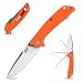 Eafengrow EF223 Folding Knife D2 Blade with G10 Handle Multi Pocket Knife Survival Outdoor Camping Survival (Orange)